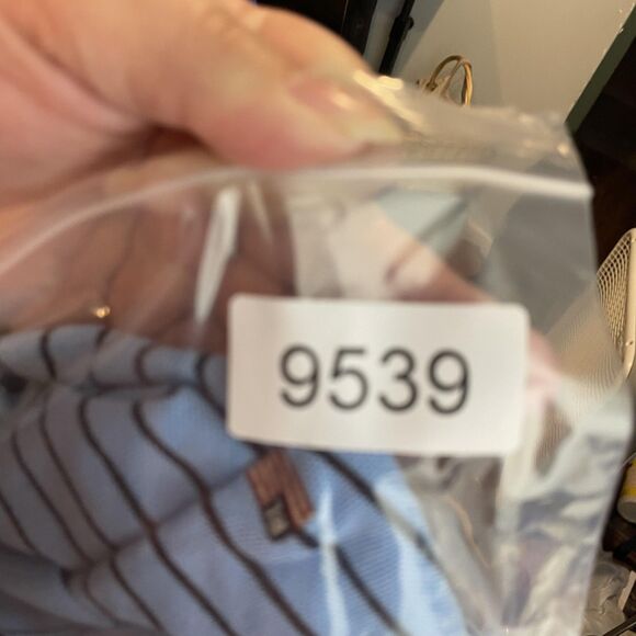 Polo Jeans Co Ralph Lauren Shirt Mens 3X Tall Blue Striped Pique Flag Logo - Picture 11 of 11